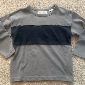 Zara Color Block Long Sleeve Shirt